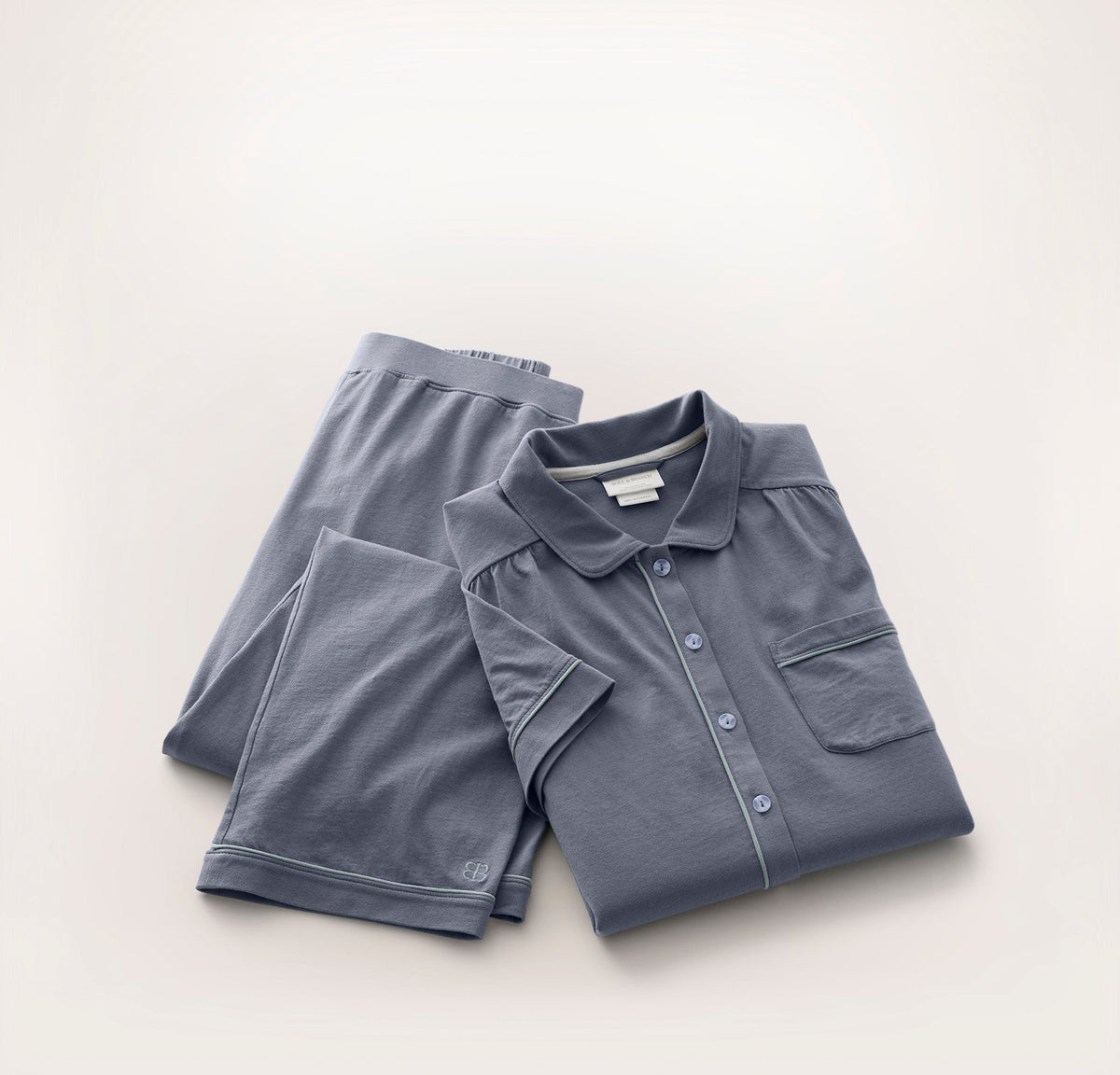 Soft Knit Short Sleeve & Pants Pajama Set