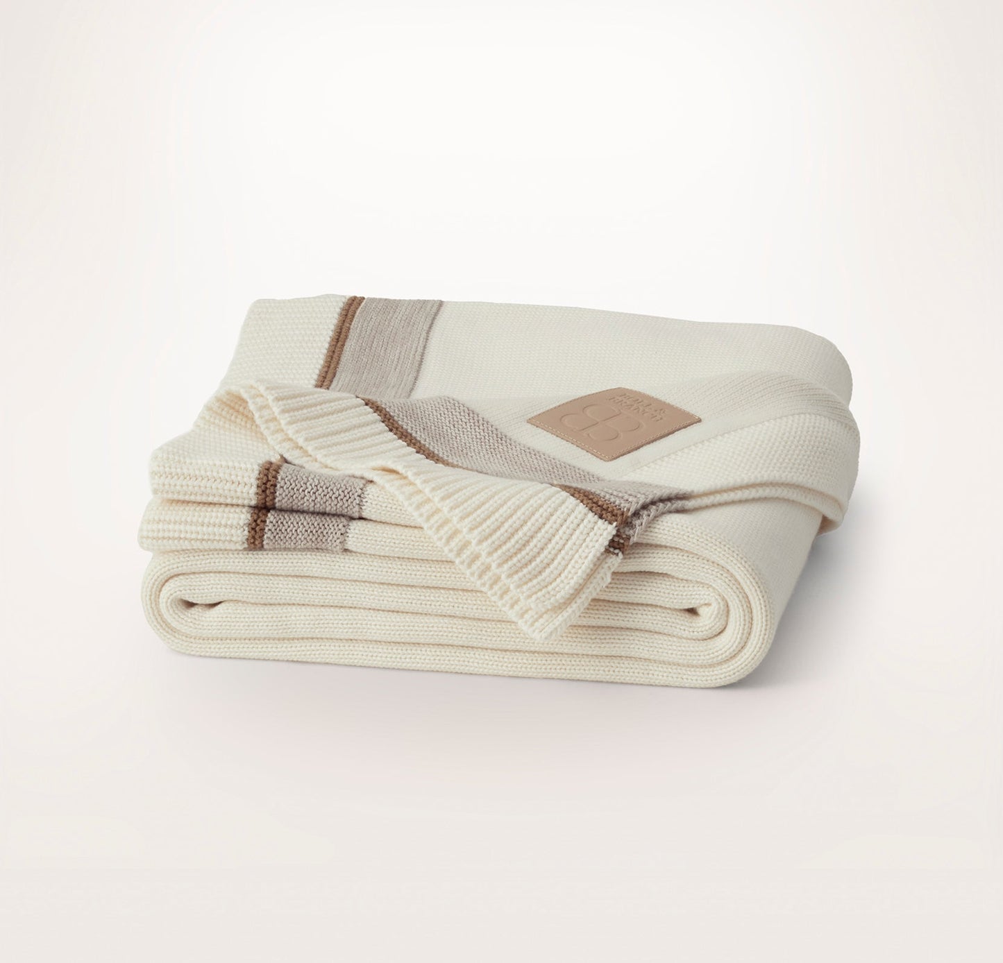 Court Knit Throw Blanket - Cream