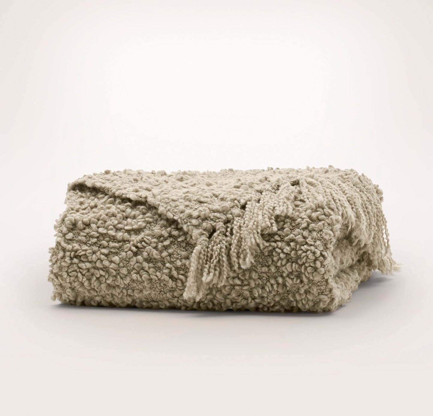 Cozy Bouclé Throw Blanket - Heathered Oak