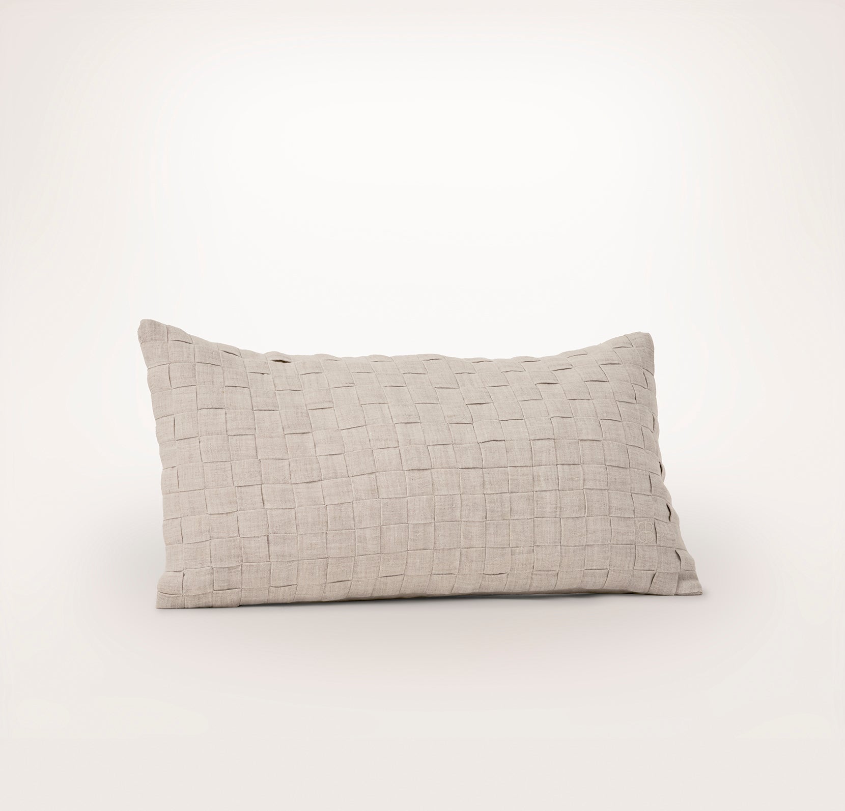 Linen Woven Icon Pillow Cover - Melange Natural