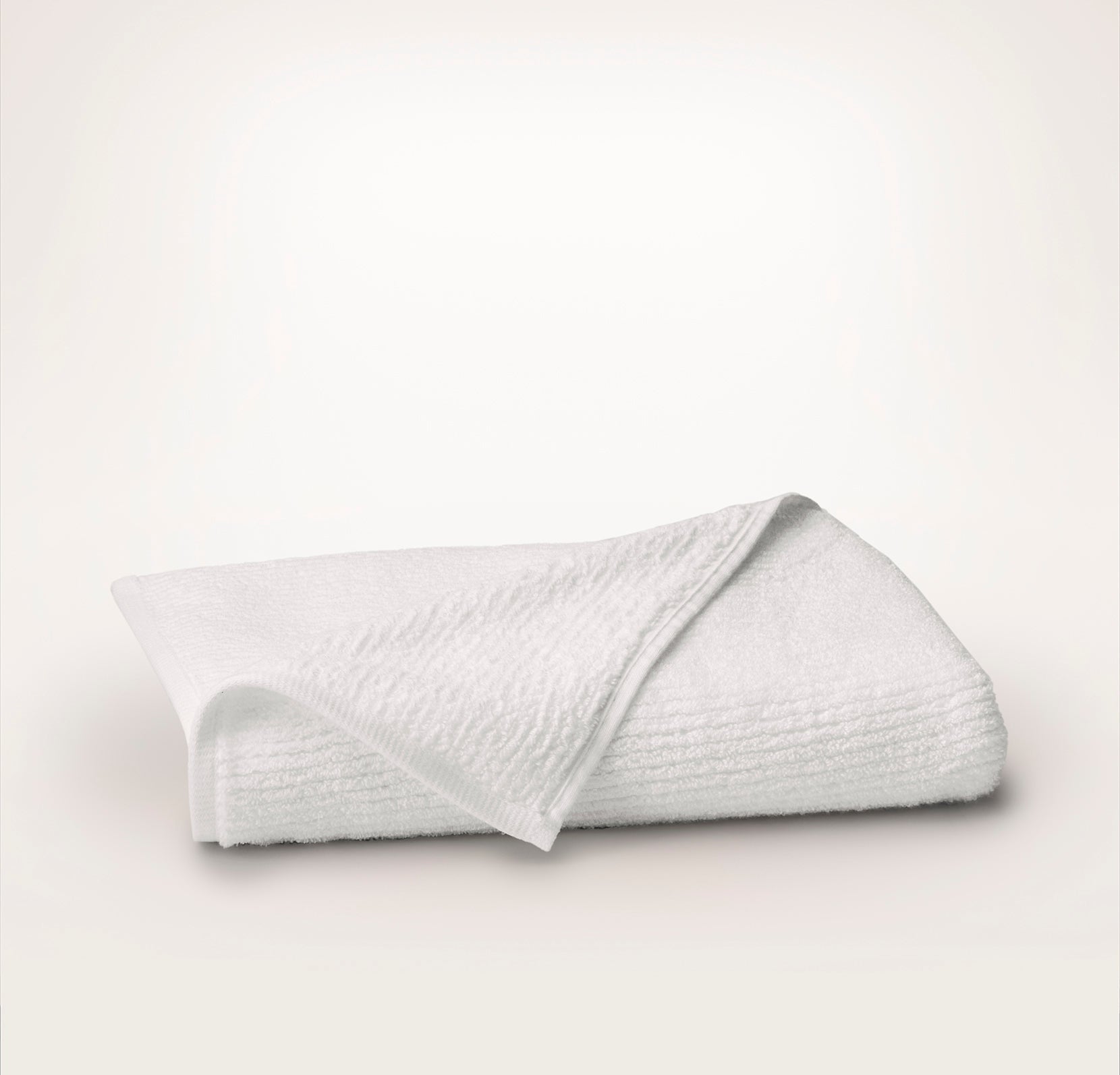 Turkish Ribbed Bath Towel - White