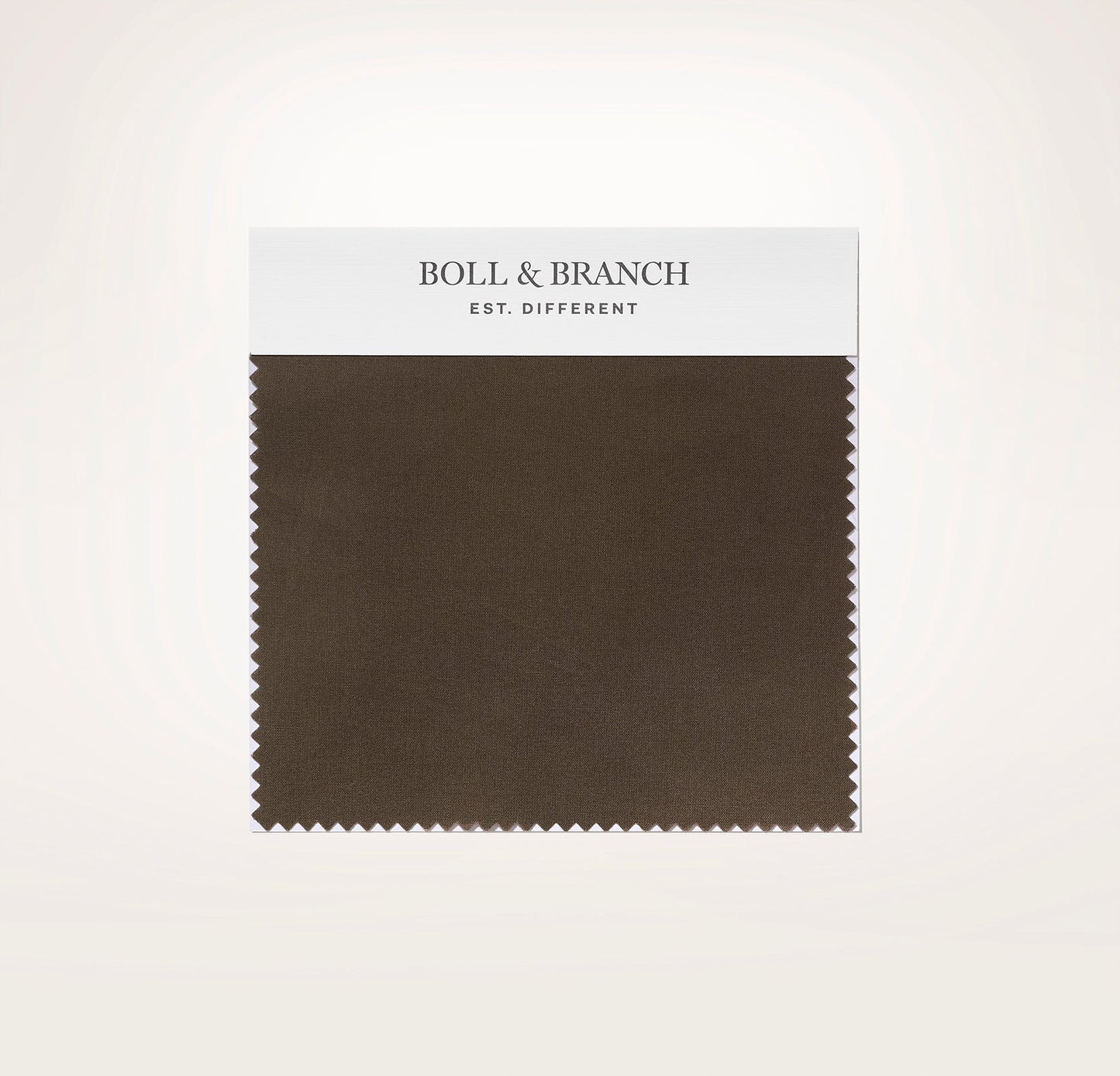Percale Hemmed Fabric Swatch - Deep Walnut