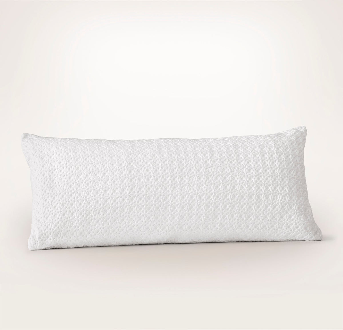 Mosaic Waffle Pillow Cover - White/White